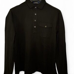 Polo by Ralph Lauren Men's Black Long Sleeve Polo Shirt